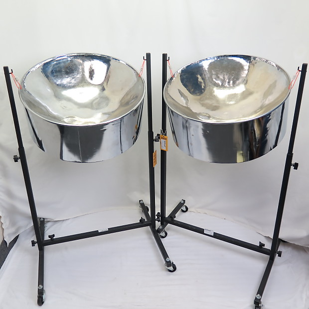 Steel Drums Trinidadian Double Seconds F Steel Drums with Cases