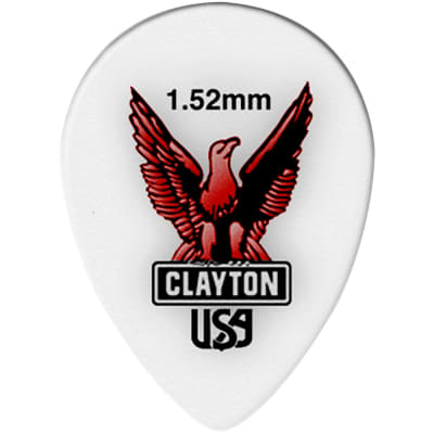 Clayton Acetal Small Teardrop Guitar Picks 1.52 mm 1 Dozen for sale