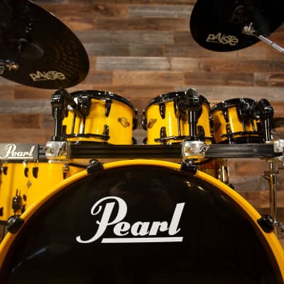 Pearl Masters Premium Maple (Mrp) 6 Piece Drum Kit, Canary Yellow Sparkle Lacquer (Pre Loved) image 18