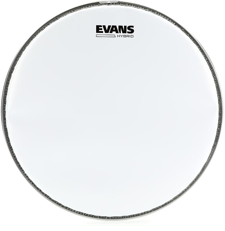 Evans Hybrid White Marching Drumhead 14 inch (2pack) Reverb
