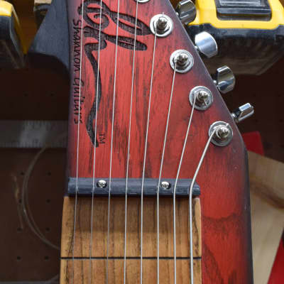 Left Handed - 8-String - Cherry Red Burst - Lap Steel Guitar - Satin Relic Finish - USA Made - C13th Tuning image 5