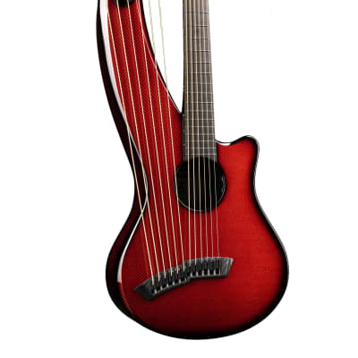 Emerald Synergy X7 | Carbon Fiber Parlor size travel Harp Guitar for sale