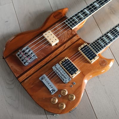 Hoyer Double Neck Bass and Guitar 1970s - Natural image 1