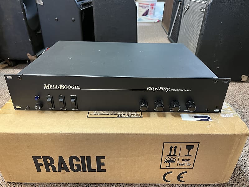 1996 Mesa Boogie 50/50 Stereo Rack Mount Tube Amp Reverb