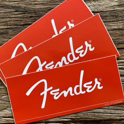 RARE Fender Sticker 3 Pack RED Limited Edition Guitar Case Candy Decal Custom Shop P/N 7711009000 image 1