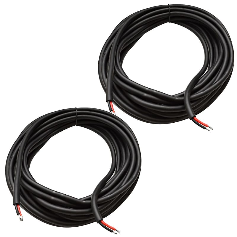 (2) SEISMIC AUDIO 25' Raw Wire HOME PA/DJ SPEAKER CABLE image 1