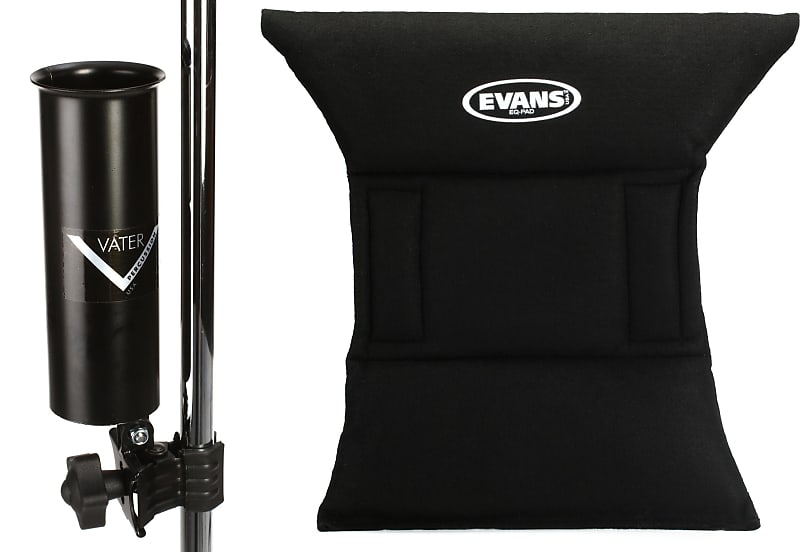 Evans EQ Pad Bass Drum Muffler + Vater VSHM Bundle Reverb