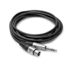Hosa HXS-005 REAN XLR3F to 1/4" TRS Pro Balanced Interconnect Cable - 5'