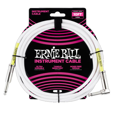 Ernie Ball 10 Foot Straight / Angle Instrument Guitar Cable 6049