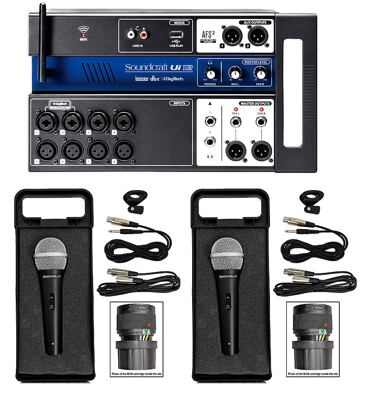 Soundcraft Ui12 12 Input Digital Mixer w/Wifi+App Control+