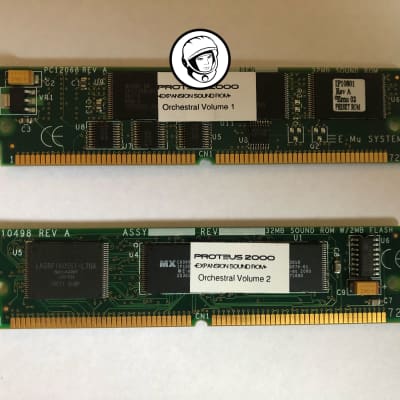 E-MU Systems Orchestral Volumes One and Two, AP12068-08 & AP10498-09, Proteus 2000 ROMs