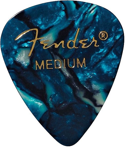 Fender 351 Shape Premium Picks, Medium, Ocean Turquoise, 144 Count 2016 image 1
