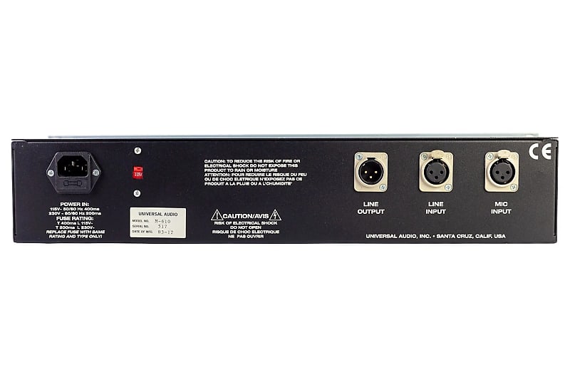 Universal Audio M610 Tube Microphone Preamplifier image 3