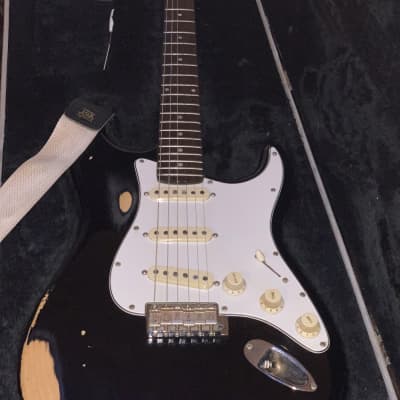 JB player Stratocaster  vintage black relic image 1