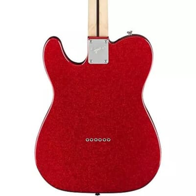 Squier Limited-Edition Bullet Telecaster Electric Guitar Red Sparkle Right Handed image 3