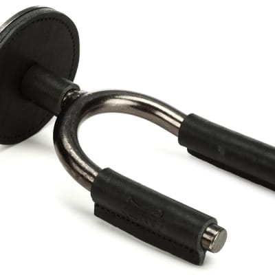 Levy's FGHNGR Smoke Forged Guitar Hanger - Black Leather for sale