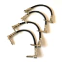 Strukture 6" Right Angle Patch Cables (set of four) Black Woven