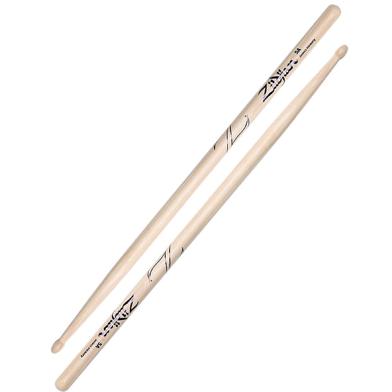 Zildjian Z5AW Hickory Series 5A Wood Tip Drum Sticks image 1