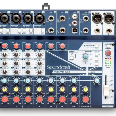 Soundcraft NOTEPAD-12FX 12-Channel Compact Analog Mixer with USB and Lexicon Effects