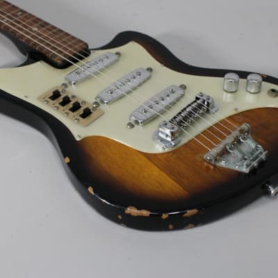 1960s Teisco ET-300 Vintage Sunburst w/SSC image 7