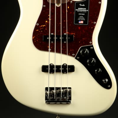 Fender American Professional II Jazz Bass, Rosewood Fingerboard - Olympic White image 2