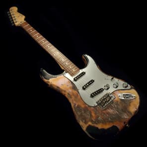 Custom Fender "Strat on Fire" Survivor Stratocaster Heavy Relic Stratohawk Handwound  6469 Pickups image 6
