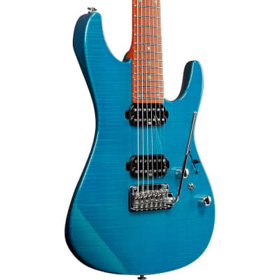Ibanez MM7 Martin Miller Signature Electric Guitar Transparent Aqua Blue image 5