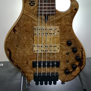 Maruszczyk Frog: Headless Custom 5-String Bass Maple Burl Top & Ramp image 5