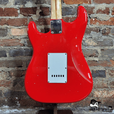 Squier / Fender MIM Stratocaster Partscaster (1997, Fiesta Red Relic) image 12