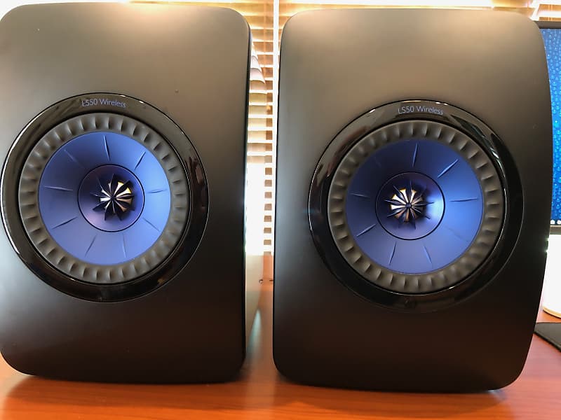 KEF LS50 Wireless Speakers - Piano Black image 1
