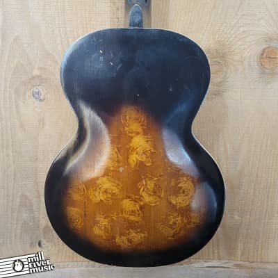 Maruha Vintage Parlor Guitar Crafted in Japan c. 1960s No. 612 image 5