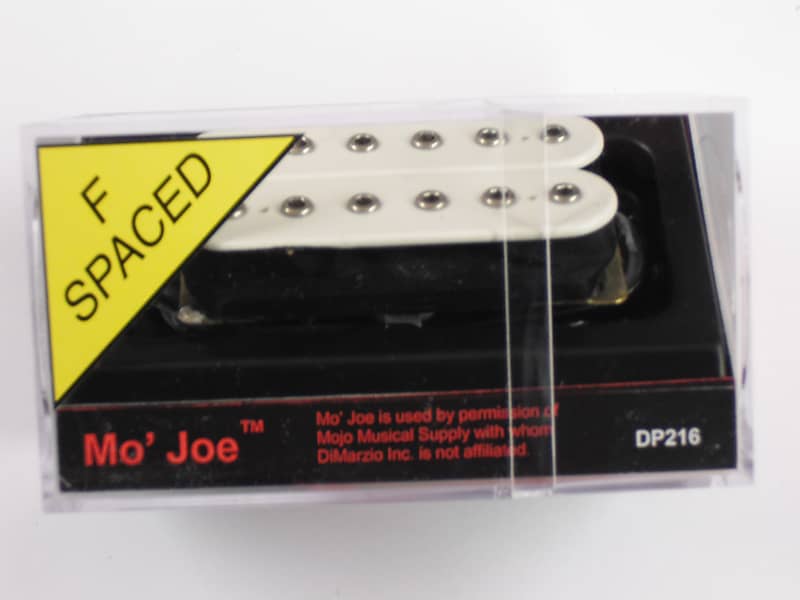 DiMarzio F-spaced Mo' Joe Bridge Humbucker White W/Chrome Poles DP 216 image 1