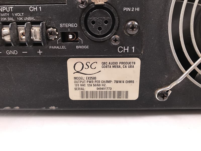 QSC EX 2500 Amplifier 2 Channel | Reverb