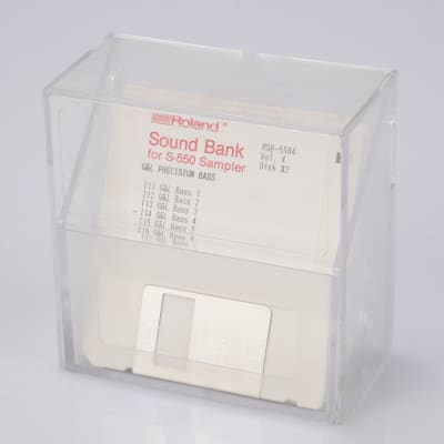 3 Roland S-550 Sampler Sound Bank Floppy Disks w/ Fuji Films Plastic Case #53626