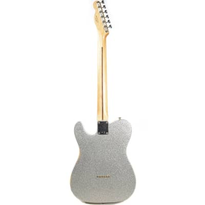 Fender Brad Paisley Road Worn Telecaster Electric Guitar, Maple FB, Silver Sparkle image 2