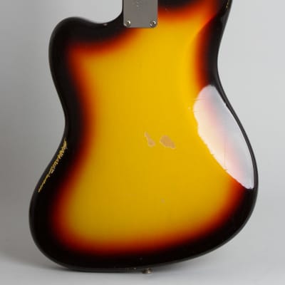 Fender Jaguar Solid Body Electric Guitar (1966), ser. #171100, black tolex hard shell case. image 4