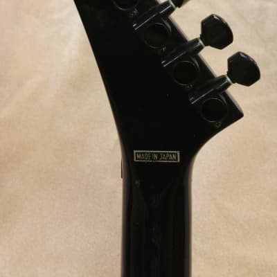 Fernandes Flying V 6 String Electric Black Guitar with Red Trim and Hard Case image 5