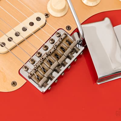 1959 Fender Stratocaster Vintage Guitar Pre-CBS, Matador Red Lacquer (Riggio) w/ Tweed Case image 6