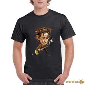 Keef Cartoon Custom Printed T Shirt Black - 3XL image 2