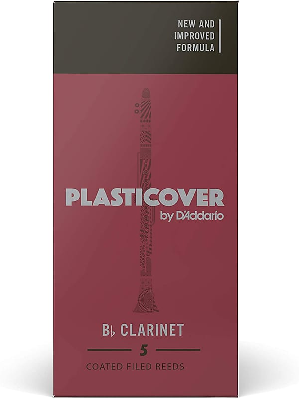 Plasticover by D'Addario Bb Clarinet Reeds, Strength 2, 5-pack image 1
