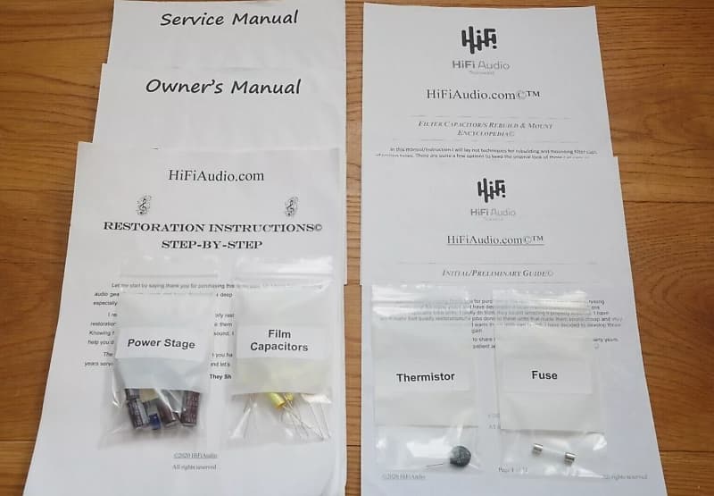 Harman Kardon A230 restoration kit filter capacitor repair rebuild fix  			