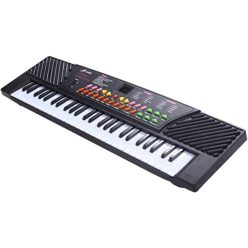 RockJam 49 Key Keyboard Piano with Power Supply, Sheet Music  Stand, Piano Note Stickers & Simply Piano Lessons, Black : Everything Else