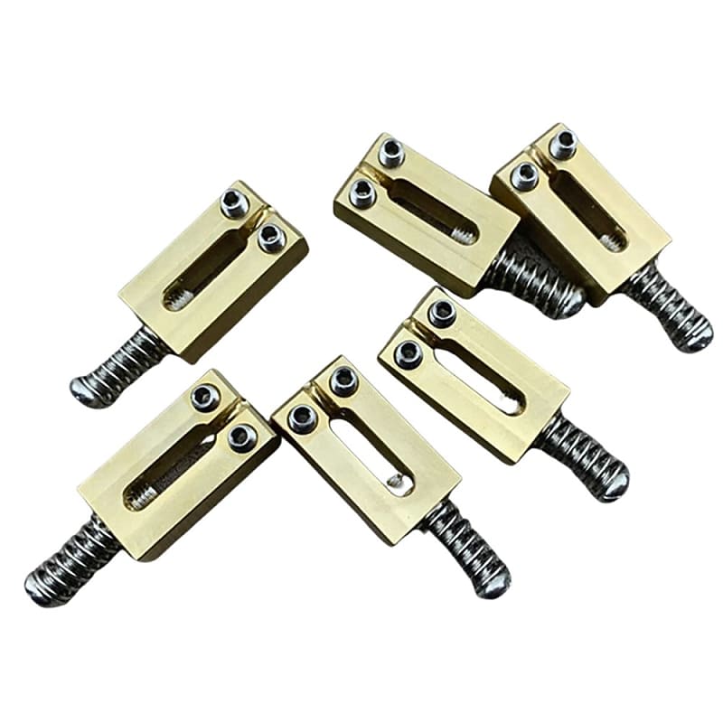 Solid Brass Guitar Bridge Saddles for Fender Strat/Tele 21/16(10.5MM)