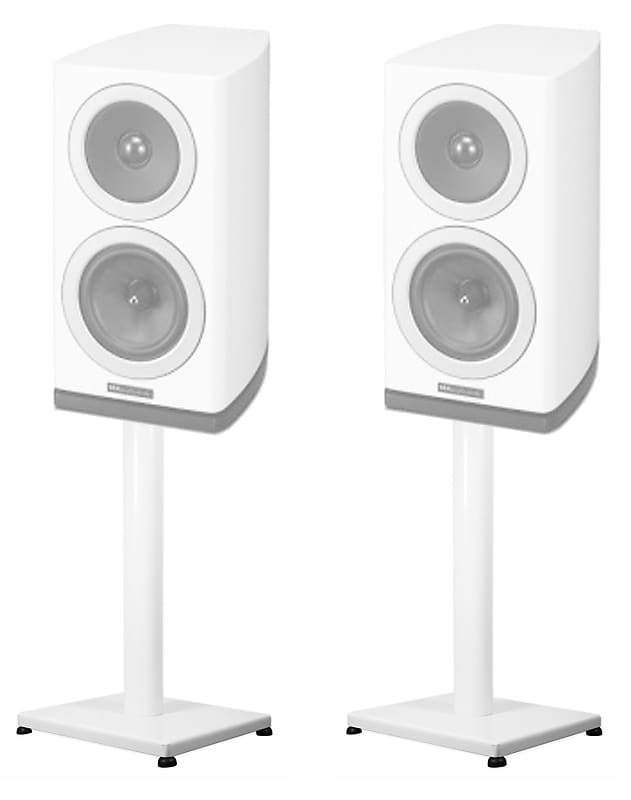 2 White 29” Steel Stands For Wharfedale Reva 1 Bookshelf Speakers