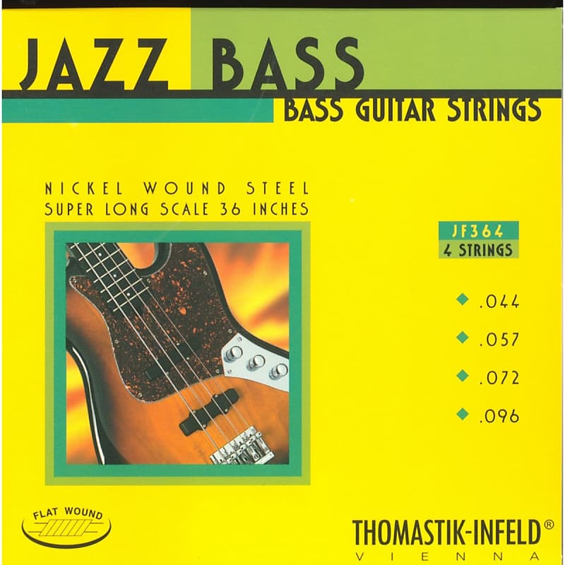 Thomastik-Infeld JF364 Jazz Flat Wound Bass Strings, 4-String 36" Scale, 44-96 image 1