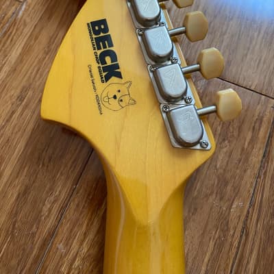 Fender Japan Only 2007 Mustang Competition Reissue 'Beck' Edition Capri Orange w/ Matching H/S image 15