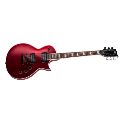 ESP LTD EC-256 6-String Right-Handed Electric Guitar with Mahogany Body and Roasted Jatoba Fingerboard (Candy Apple Red Satin) image 3