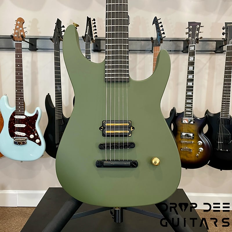 Jackson USA Custom Shop SL1H Soloist Electric Guitar w/ Case-Olive Drab Green image 1