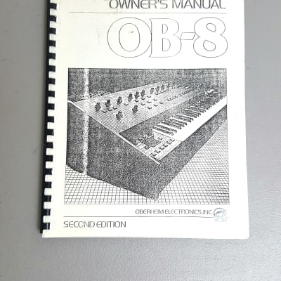 Oberheim OB-8 OB8 Analog Synth - 2nd Ed 1983 Owner's Manual