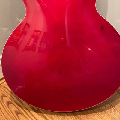 Unbranded Semi-hollow body electric guitar Cherry Red image 5
